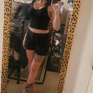 CI Sono High Waisted Black Shorts Size Med